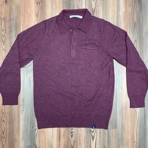 Criquet Collared Sweater Polo Size Medium Purple